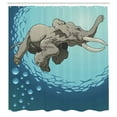 thumbnail image 3 of Ambesonne Animal Shower Curtain, in Tropic Ocean, 69"Wx84"L, Slate Blue Turquoise, 3 of 5