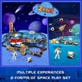 thumbnail image 3 of 2 in 1 Space Roller Coaster Building Set with Rockets, UFO, Satellites, Space Capsules and City Park Friends Compatible with Lego, STEM Building Block Toy Birthday Gift for Kids Boys Girls 6+, 3 of 8