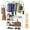 White, variant on Moclever Metal Garment Rack, 66.1x42.1x14.2in Freestanding Clothes Wardrobe Large Storage Space Rustproof Sturdy, Black
