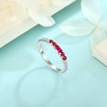 thumbnail image 4 of Inpasne Stackable Eternity Ring for Women 925 Sterling Silver Baguette Cut Ruby Ring July Birthstone Jewelry Gifts for Her Size 10, 4 of 6