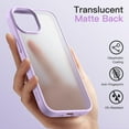 thumbnail image 5 of JETech Matte Case for iPhone 14 Plus 6.7-Inch, Shockproof Military Grade Drop Protection, Frosted Translucent Back Phone Cover, Anti-Fingerprint (Light Purple), 5 of 6