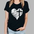 thumbnail image 1 of Pntutb Hauts pour Femmes Liquidation Mode pour Femmes Hauts à Imprimé Manches Courtes Blouse Ample Col Rond T-Shirt Hauts, 1 of 4