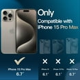 thumbnail image 2 of JETech 5 in 1 Case for iPhone 15 Pro Max 6.7-Inch with 2-Pack Each Tempered Glass Screen Protector and Camera Lens Protector, Non-Yellowing Shockproof Bumper Phone Cover (Natural Titanium), 2 of 7