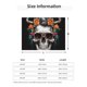thumbnail image 5 of Fotbe Flower Horn Skull A Manta de Franela con Estampado, Manta Ultrasuave para Cama, Sofá, Auto, Hipoalergénica y Antibolitas-40"x30", 5 of 6