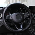 thumbnail image 2 of Genuine Leather Car Steering Wheel Cover Wavy Lines Design Universal Silica Gel Liner Steering-wheel Braid Snake Skin Pattern, 2 of 5