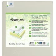 Beautyrest Studio Grand Dreams 5.25-inch 2-Stage Crib and Toddler Crib Mattress - Sustainably Sourced Fiber Core/Plant-Based Soy Foam - Waterproof - GREENGUARD Gold Certified - Lifetime Warranty