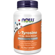 NOW Supplements, L-Tyrosine 750 mg, Supports Mental Alertness*, 90 Veg Capsules