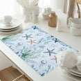 thumbnail image 5 of Summer Ocean Placemats Set of 2, Coastal Starfish Coral Jellyfish Table Mats Washable Heat-Resistant Non-Slip Place Mats for Kitchen Dinner Table Indoor Outdoor Decor,13x19 Inch Aqua Blue, 5 of 9