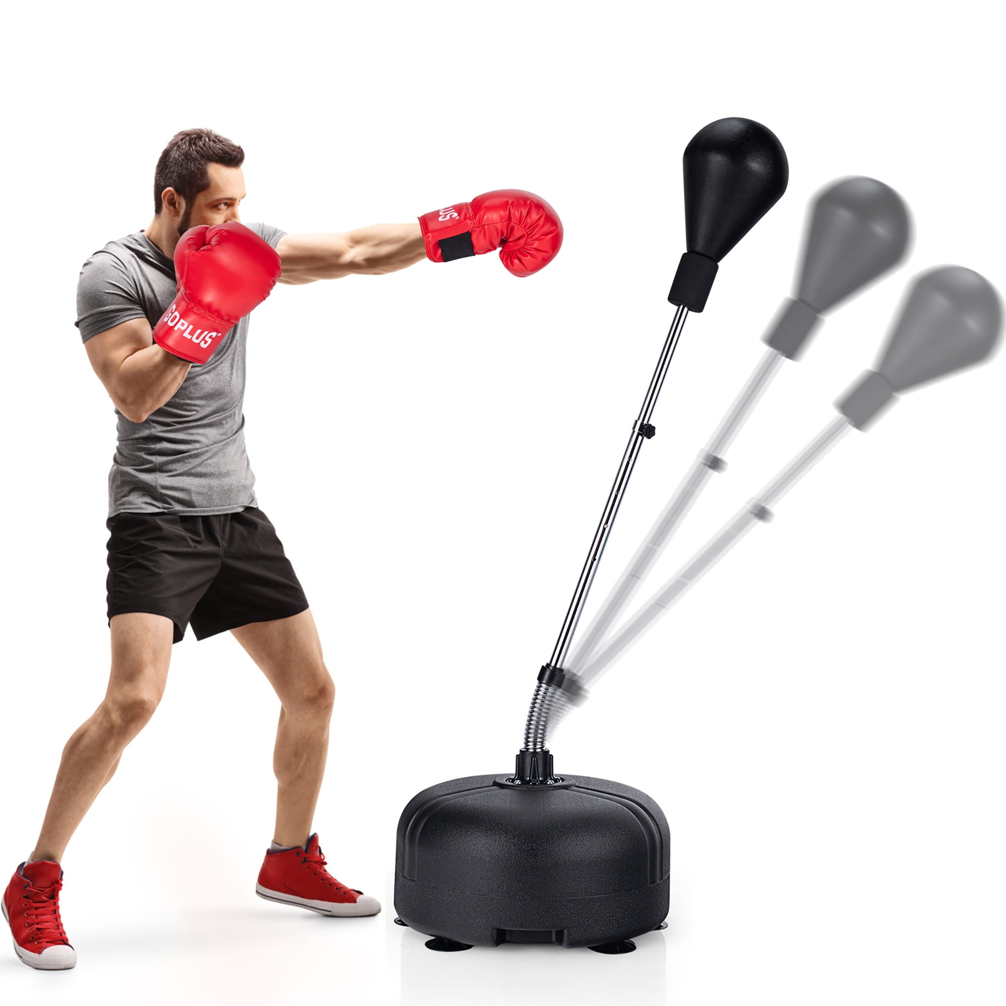 Free Standing Punching Speed Ball Boxing Adjustable Training Reflex Punching Bag 