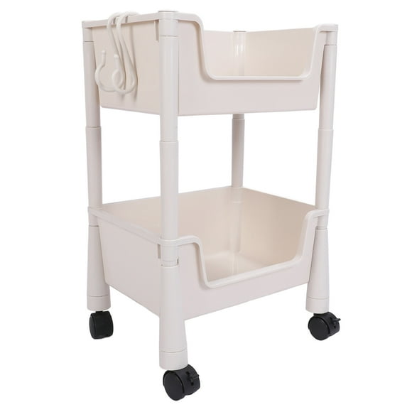 Rolling Utility Cart, Movable Storage Book Shelves Kitchen Cart with Caster Wheels, Cart Organizer Multifunctional Storage Organizer Tool for Kitchen, Bathroom, Living Room, Office