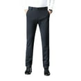 thumbnail image 5 of High-Elasticity Milk Silk Straight-Leg Pants for Men - Casual and Business Wear, 5 of 5