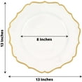 thumbnail image 2 of 13" Charger Plates - Set of 24 - White Round Acrylic Chargers with Scalloped Rim, Ideal for Dinner Party Wedding Holiday Bulk Events, 2 of 18
