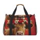 thumbnail image 1 of Fotbe White And Red Daisy Cow Bolsa de Viaje con Estampado, Bolsa de Fin de Semana para Mujer con Compartimento para Zapatos, Bolsa de Gimnasio con Bolsillo Húmedo, 1 of 7