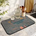 thumbnail image 3 of Remarkable 19.5x12in Coffee Mat - Rubber-Backed, Hides Stains, Perfect Countertop Fit, Diatom Mud, Coffee Bar Accessory, Highly Absorbent Drying Mat, 3 of 7