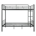 thumbnail image 5 of Full Over Full Metal Bunk Bed with  Full Length Gridded Guardrails,  Modern Double Decker Bed with Iron-Crafted Frame,Save Space or Split Into 2 Beds, Easy Assembly, for Bedroom and Apartment,Black, 5 of 6