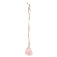 thumbnail image 1 of Car Charm Irregular Shape Energy Stone Natural Rose Quartz Unique Design Good Luck Car Hanging Ornament, 1 of 14