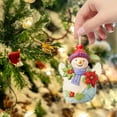 thumbnail image 7 of 18 Pieces Christmas Snowman Wooden Ornaments Decoration Set for Tree Crafts Holiday Decor Xmas Party Supplies, 7 of 7