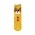 thumbnail image 3 of NMMUED Christmas Socks for Women Christmas Fuzzy Socks for Women Fluffy Christmas Socks Fuzzy Socks Gifts for Christmas Xmas Gifts for Women Holiday Socks Yellow One Size, 3 of 3