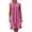 Hot Pink, variant on Staron Summer Dresses for Women Casual Linen Pleated Dress Round Neck Short Sleeve Loose Fitting A-Line Midi Dress, Yellow XL