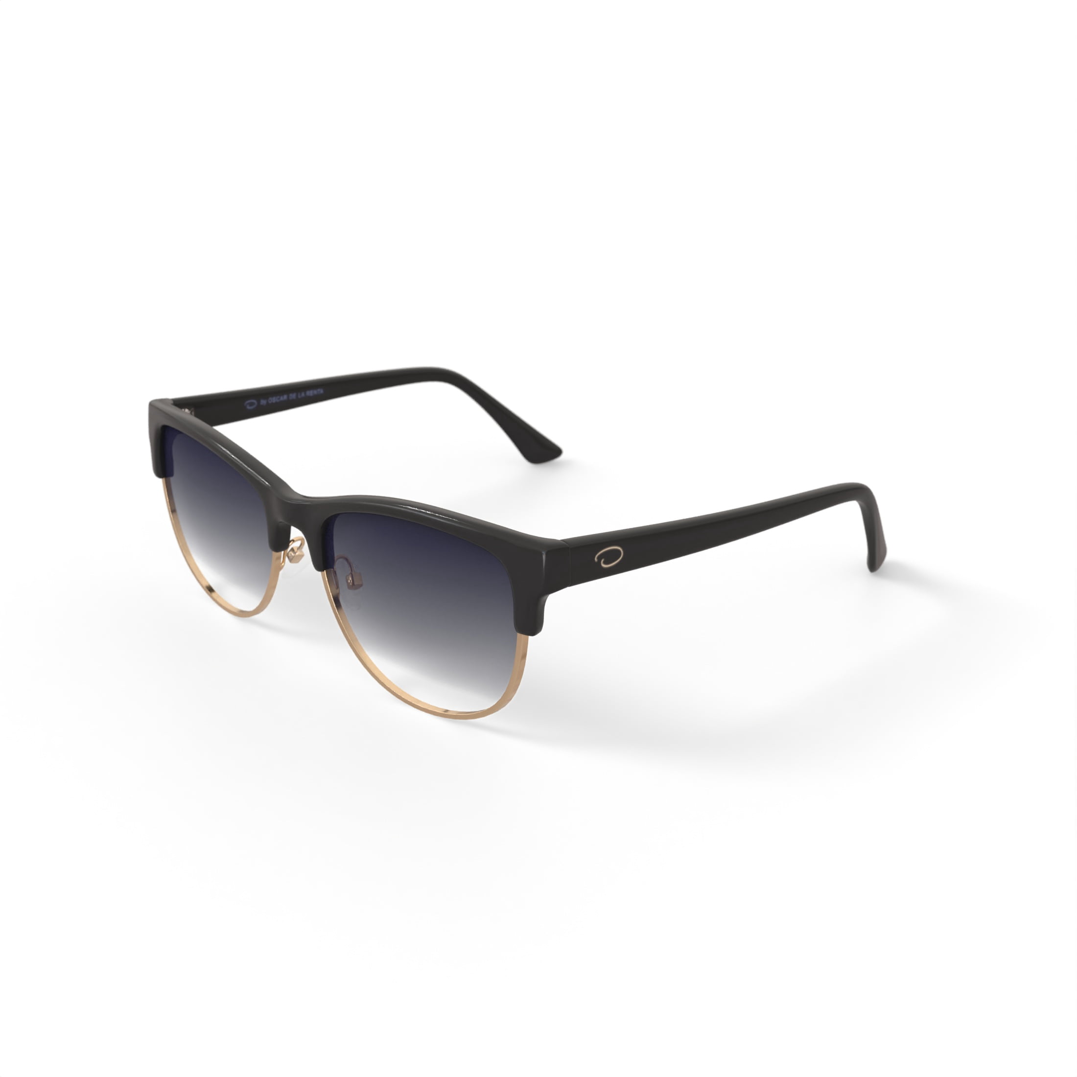 Oscar Women's Fashion Rectangle Sunglasses, Black Frame 55-17-145, Includes Case