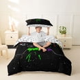 thumbnail image 3 of meiyoeat Graffiti Splash Game Controller Twin Bedding for Boys Teens Gamers, Colorful Graffiti Gaming Console Duvet Cover Set, Gamepad Reversible 2pcs, 1 Duvet Cover and 1 Pillowcase, 3 of 7