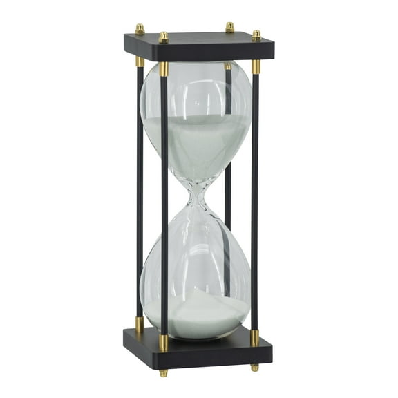 Hourglass Black White 12"tall X 4.3"wide X 4.3"deep