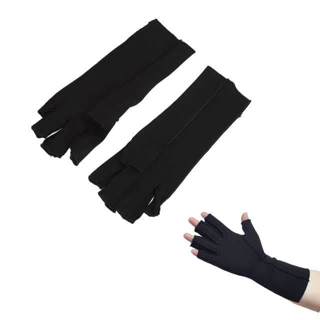 Copper Arthritis Gloves, Compression Gloves for Men Women Black, Reduce Soreness Through Compression, Suitable For Arthritis, Half Finger Design, Suitable For Various Conditions