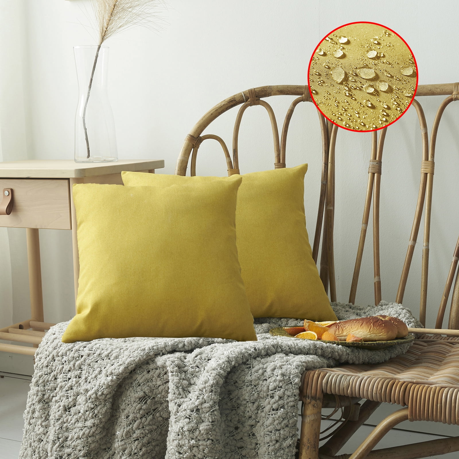 Outdoor Throw Pillow Covers Waterproof LiveGo 18x18 Set of 2 Small Soft Square Pillow Case Protector with Zipper for Patio Bedroom Sofa Living Room Couch Hotel Balcony Farmhouse Decorative Red Outdoor Throw Pillow Covers Waterproof LiveGo 18x18 Set of 2 Small Soft Square Pillow Case Protector with Zipper for Patio Bedroom Sofa Living Room Couch Hotel Balcony Farmhouse Decorative Red
