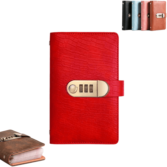 Money Saving Wallet, Cash Money Saving Book with Combination Lock, Vintage 100-Page Budget Planner, Saving Challenge Book, Password Lock Book, Privacy Protection, For Home Students Couples