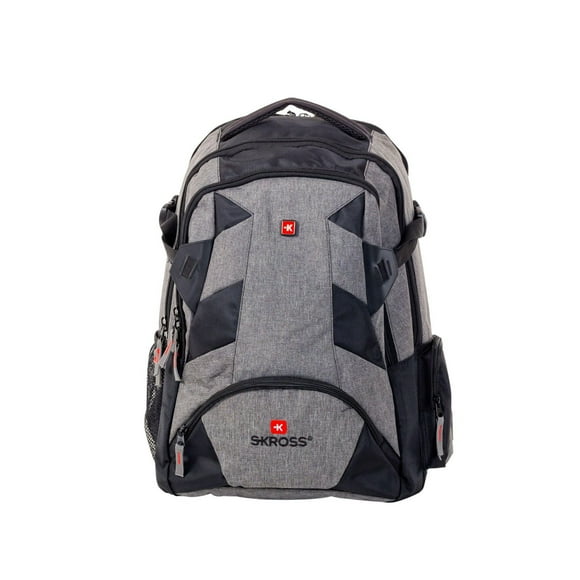 SKROSS Back Pack, School Backpack, Grey & Black Laptop Backpack