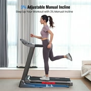 Naipo Treadmill for Home with 3 Level Manual Incline Smart APP USB Charging Foldable Running Electric Treadmill Gym