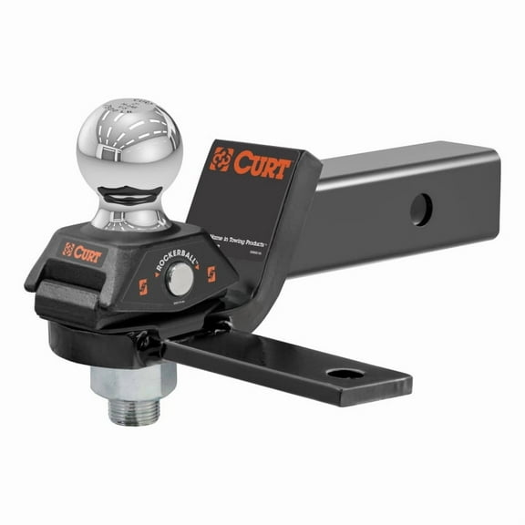 Curt 45149 Rockerball Cushion Hitch w/2" & 2 5/16" Ball 2" Shank 7,500lb 2" Drop