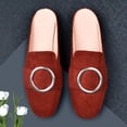 thumbnail image 3 of Oyedens Womens Mules Casual Flats for Women Square Toe Backless Slip on Dress Shoes Walking Loafers, 3 of 5