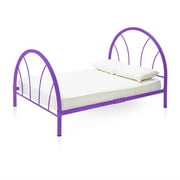 Rosebery Kids Contemporary Metal Platform Full Bed in Purple