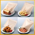 thumbnail image 6 of 4Pcs 7x6 Inch Reusable Non-Stick Toaster Bags for Grilled Cheese Sandwiches and Burgers Heat Resistant Food Grade Cooking Sleeves with Handles for Kitchen, 6 of 7