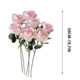 thumbnail image 3 of Realistic Artificial Rose Flowers 7 Pack Faux Silk Roses for Flower Wall,Home Decor,Wedding Centerpiece,Party Backdrop,Event Floral Arrangements DIY Crafts Lifelike Long Roses Pink, 3 of 6
