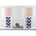thumbnail image 2 of SAFAVIEH Chevron 27 in. Ceramic Table Lamp with Off-White Cotton Shade, Set of 2, 2 of 9