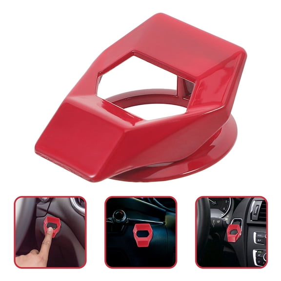BESTYASH 2Pcs Red Car Button Covers Universal Car Accessories Interior Decoration Kit