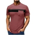 thumbnail image 2 of Awdenio Tshirts Shirts for Men Casual T-Shirt Short Sleeve Regular Fit Crewneck Tee Summer Graphic Tops with Pocket, 2 of 7