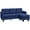 Dark Blue, variant on HOMCOM 3 Seater Sectional Sofa, Sectional Couch with Ottoman, Dark Grey