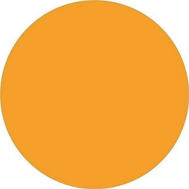 1 in. Circle - Fluorescent Orange Removable Labels - Roll of 500