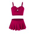 thumbnail image 3 of Traje de baño rosa para niñas 2024, traje de baño Sunny Beach, ropa de playa de verano, traje de baño de algodón sólido sin mangas para niñas pequeñas, 2 piezas, trajes de moda, 3 of 5