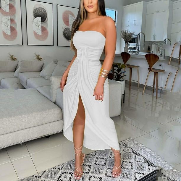 Strapless casual cheap dresses