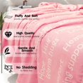 thumbnail image 5 of Healing Thoughts Throw Blanket | Positive Energy | Compassion | Warm Hugs| Inspirational Blanket | Get Well Gifts for Women | Comfort Chemo Blanket | Breast Cancer Gifts for Women | 50" x 60" Pink, 5 of 6