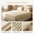 thumbnail image 5 of REGALWOVEN Fitted Sheet, Polyester Bed Sheets, Cooling and Breathable for All Seasons Khaki 1 PC 78.0x79.9 inch, 5 of 5