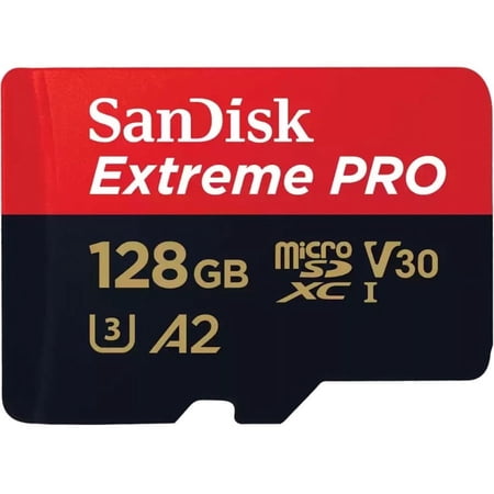 128GB microSDXCカード SanDisk サンディスク Extreme PRO Class10 UHS-I U3 V30 A2 R:200MB/s W:90MB/s SDアダプタ付 海外リテール SDSQXCD-128G-GN6MA ◆メ