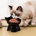 thumbnail image 4 of SHENGXINY Cat Bowls - Neck Support Slanted Mouth Pet Feeding Bowl, Cute Ear Design Food Bowl for Cats and Small Dogs Black 4.72x4.33in, 4 of 6