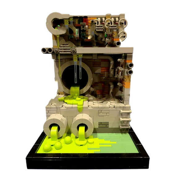 MOC-111005 Building Blocks Bricks Toys Set for TMNT Sewer Diorama DIY Model Collections 688pcs