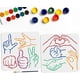 thumbnail image 1 of Plantilla de 2 piezas para gestos con las manos: puño, 30 x 30 cm, 9 estilos (apretón de manos, OK, corazón), pincel, dibujo temático de manos., 1 of 9