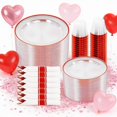 thumbnail image 1 of SUT 350 Pcs Red and Clear Plastic Dinnerware Set for 50 Guests, Include: 50 Dinner Plates, 50 Dessert Plates, 50 Pre Rolled Napkins With Silverware,, 1 of 8